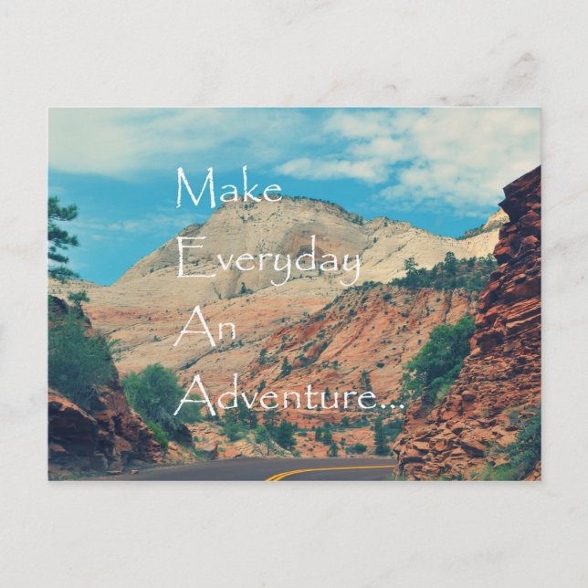 Make Everyday An Adventure Postcard (Front)