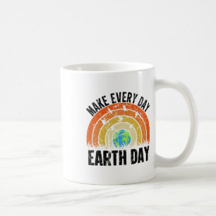 Make Everyday Earth Day Conservation Planet Vintag Coffee Mug