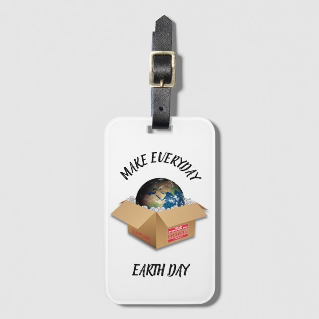 MAKE EVERYDAY EARTH DAY LUGGAGE TAG (Front Vertical)