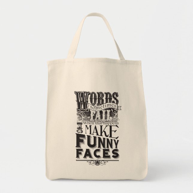 Make Faces Tote Bag (Front)