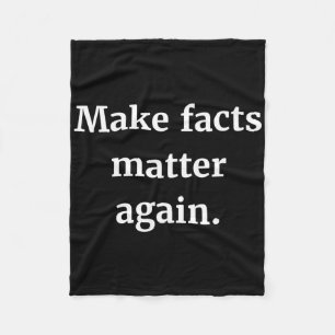 Make Facts Again Sticker  Fleece Blanket