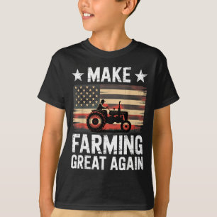 Make Farming Great Again Patriotic Farmer Pride Ag T-Shirt