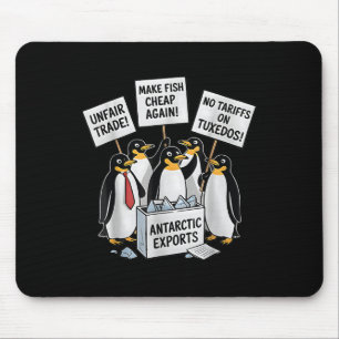 Make Fish Cheap Again! Funny Peguins  Mouse Mat