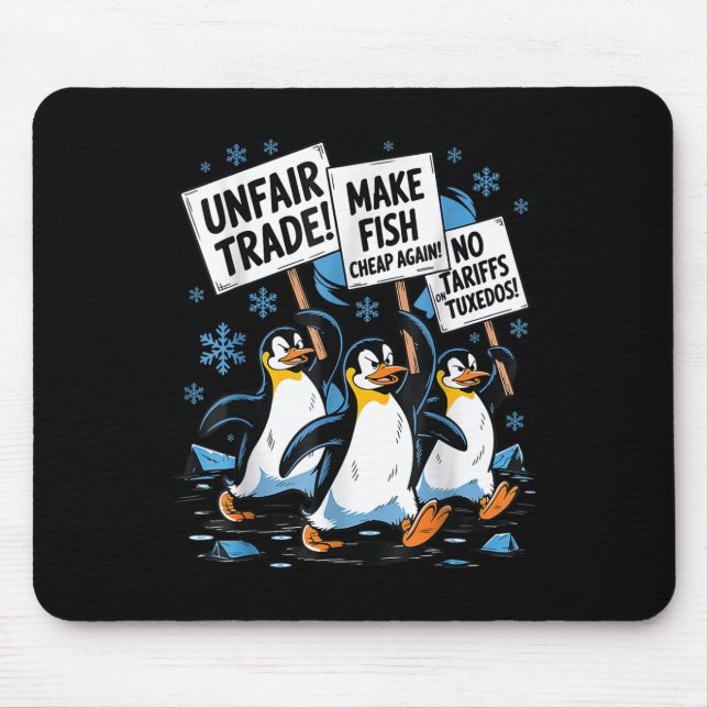 Make Fish Cheap Again! Funny Resist Penguin  Mouse Mat (Front)