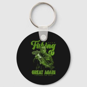 Make Fishing Great Again Funny B Fishing Donald Tr Key Ring