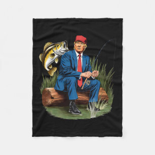 Make Fishing Great Again Funny Byb Fishing Humour Fleece Blanket