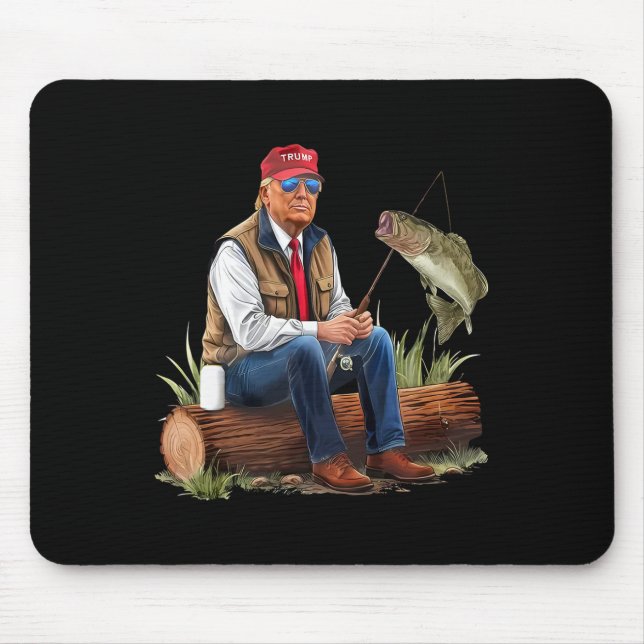 Make Fishing Great Again Funny Byb Fishing Humour  Mouse Mat (Front)