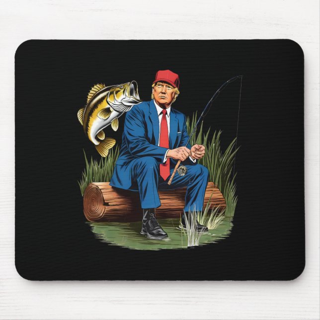 Make Fishing Great Again Funny Byb Fishing Humour  Mouse Mat (Front)