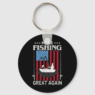 Make Fishing Great Again Trump Funny Fisherman Ang Key Ring