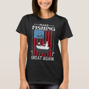 Make Fishing Great Again Trump Funny Fisherman Ang T-Shirt