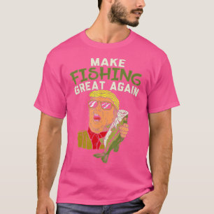 Make Fishing Great Again Trump Funny Fisherman Ang T-Shirt