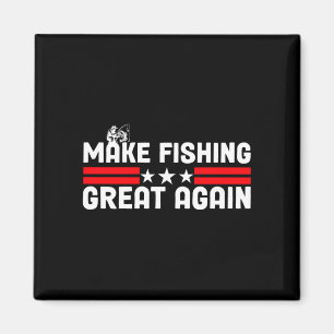 Make fishing great - usa fishing bass fisherman magnet