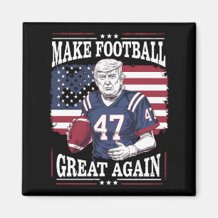 Make Football Great Again Vintage USA Flag Trump Magnet
