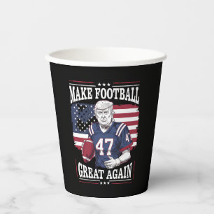 Make Football Great Again Vintage USA Flag Trump Paper Cups