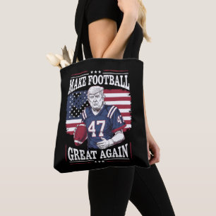 Make Football Great Again Vintage USA Flag Trump Tote Bag