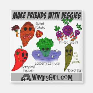 Make Friends with Veggies Magnet