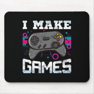 Make Games For Video Game Developer Gift Mouse Mat