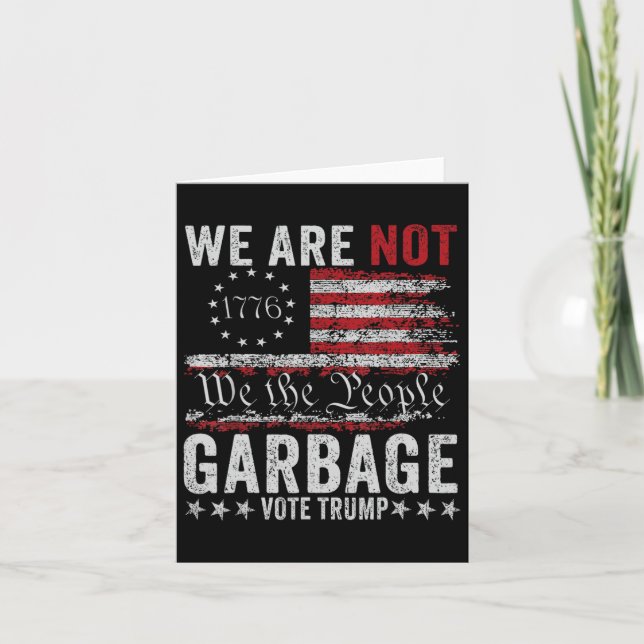 Make Garbage Great Again Garbage For Trump 2024  Card (Front)