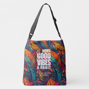 MAKE GOOD VIBES A HABIT   Tote bag 
