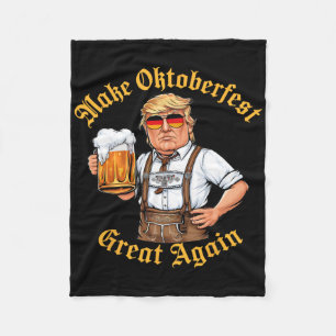 Make Great Again Funny Trump Drink Beer Prost Fleece Blanket