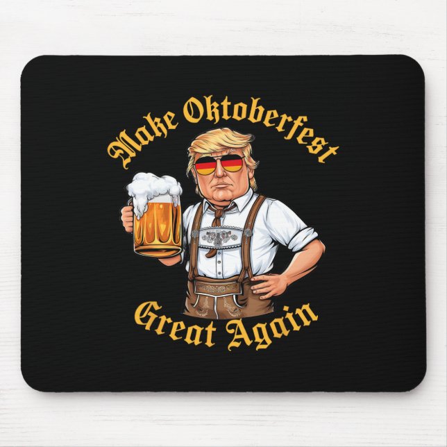 Make Great Again Funny Trump Drink Beer Prost  Mouse Mat (Front)