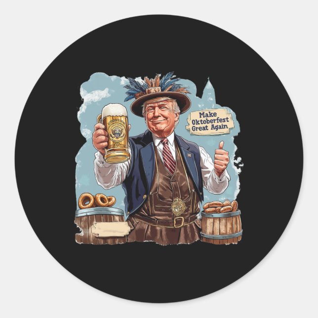 Make Great Again Trump Beer Mug  Classic Round Sticker (Front)
