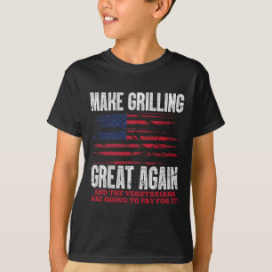 Make Grilling Great Again Funny Trump Bbq Pit Mast T-Shirt