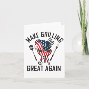 Make Grilling Great Again Trump Bbq Funny Grilling Card