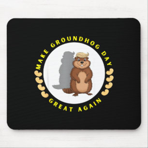 Make Groundhog Day Great Again Funny Shadow Puppet Mouse Mat