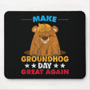 Make Groundhog Day Great Again Woodchuck Shadow An Mouse Mat