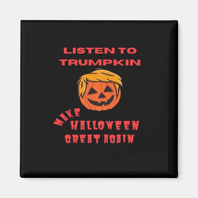 Make Halloween Great Again Classic – Retro Pumpkin Magnet (Front)
