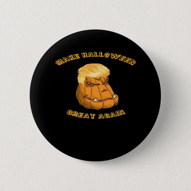 Make Halloween Great Again Classic – Sloth in Cost 6 Cm Round Badge (Front)