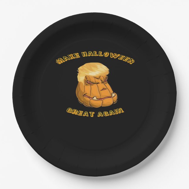 Make Halloween Great Again Classic – Sloth in Cost Paper Plate (Front)