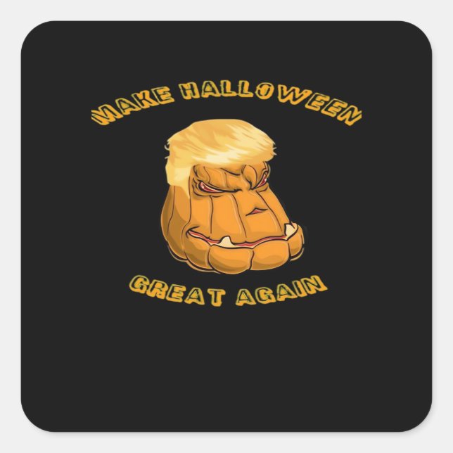 Make Halloween Great Again Classic – Sloth in Cost Square Sticker (Front)