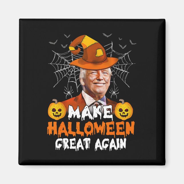 Make Halloween Great Again Funny Trump Jack O Lant Magnet (Front)