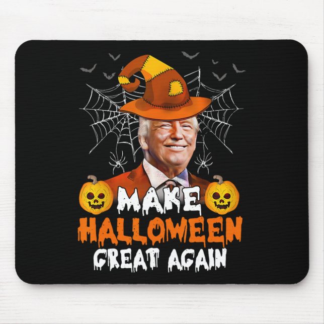 Make Halloween Great Again Funny Trump Jack O Lant Mouse Mat (Front)