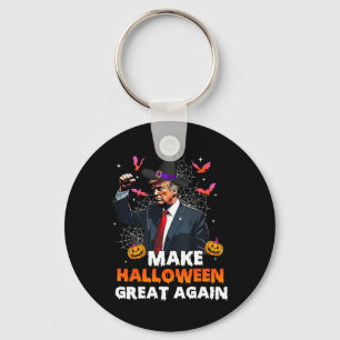Make Halloween Great Again Funny Trump Spooky Seas Key Ring