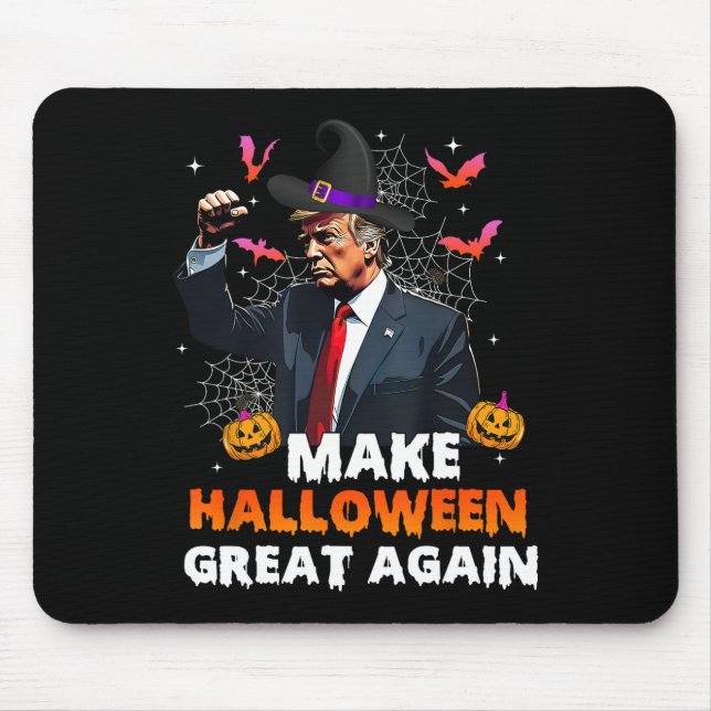 Make Halloween Great Again Funny Trump Spooky Seas Mouse Mat (Front)