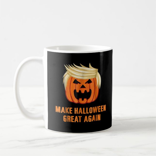Make Halloween Great Again Funny Trumpkin Classic  Coffee Mug (Left)