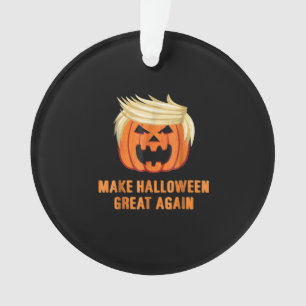 Make Halloween Great Again Funny Trumpkin Classic Ornament