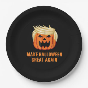 Make Halloween Great Again Funny Trumpkin Classic  Paper Plate
