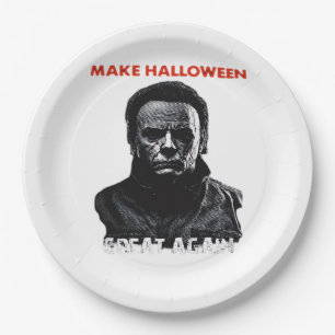 Make Halloween Great Again - Scary Horror Hallowee Paper Plate