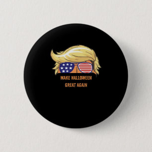 Make Halloween Great Again - Trumpkin Design 6 Cm Round Badge
