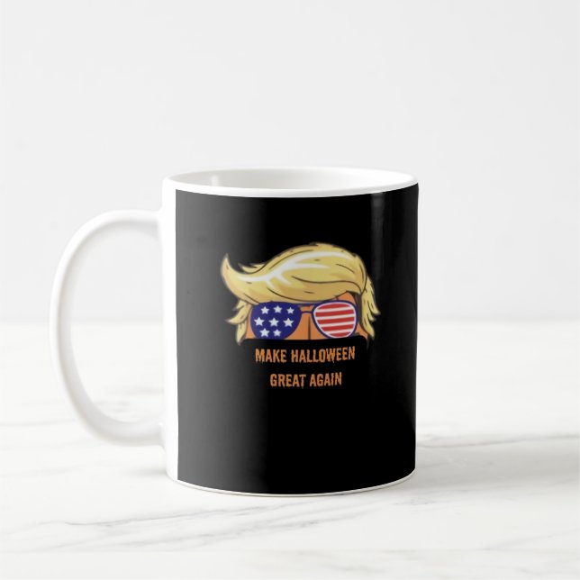 Make Halloween Great Again - Trumpkin Design  Coffee Mug (Left)