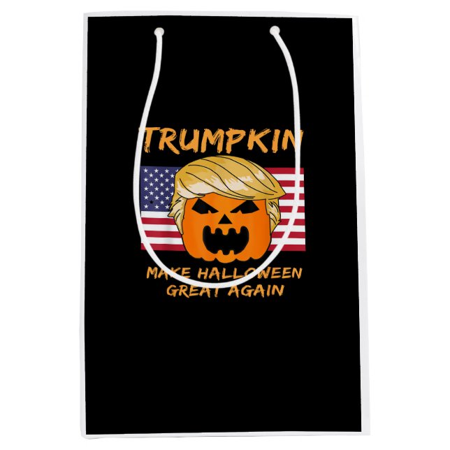 Make Halloween Great Again Trumpkin Medium Gift Bag (Front)