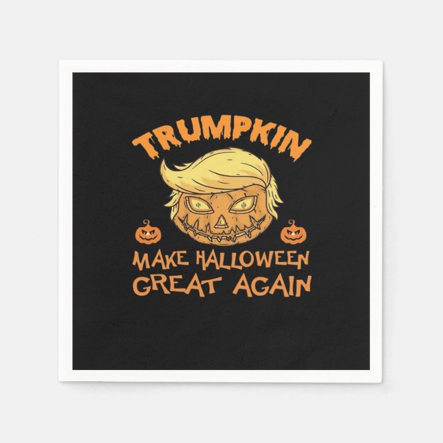 Make Halloween Great Again - Trumpkin Napkin (Front)