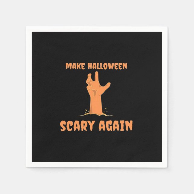 Make Halloween Scary Again Zombie Classic Trumpkin Napkin (Front)