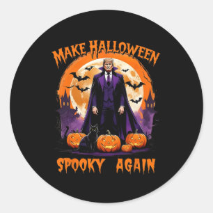Make Halloween Spooky Again Funny Trump Halloween Classic Round Sticker