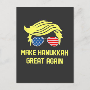 Make Hanukkah Great Again Trump Jewish Postcard