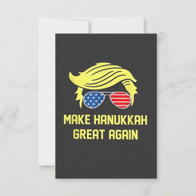 Make Hanukkah Great Again Trump Jewish  Thank You Card (Front)
